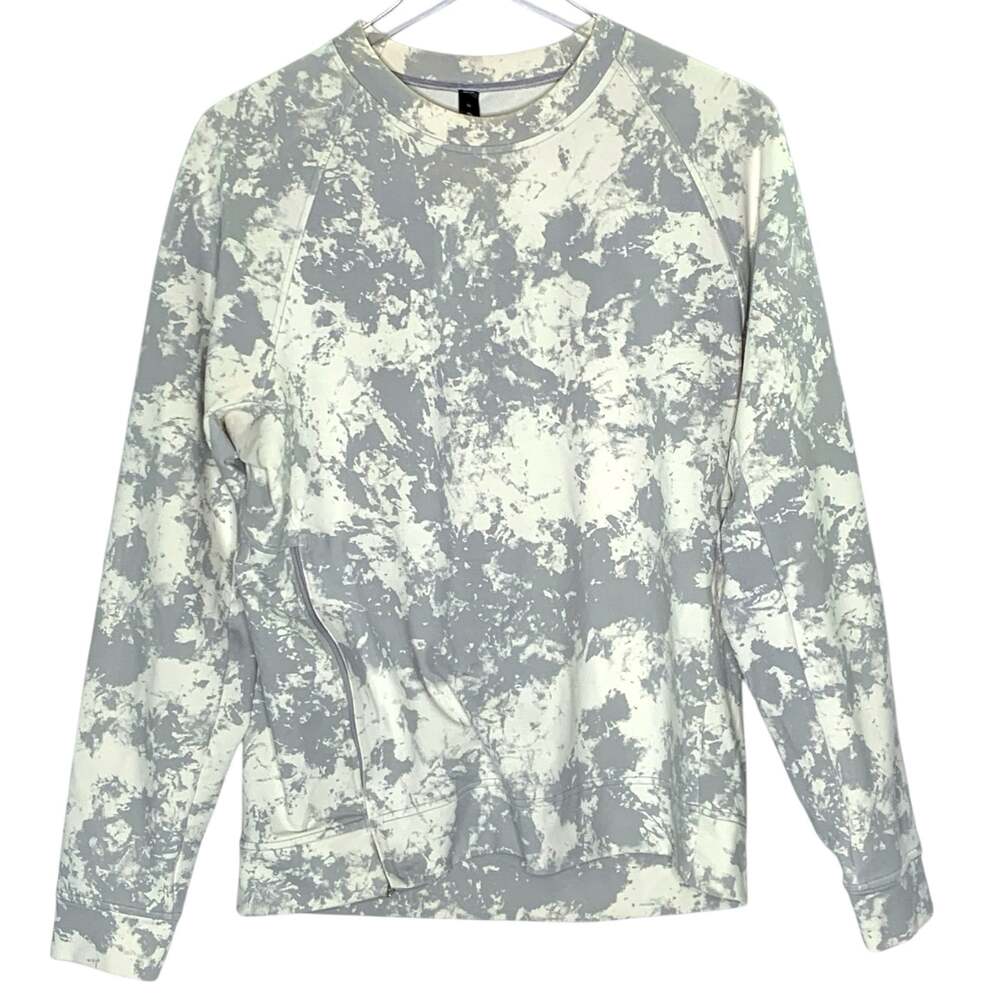 Lululemon M Mens City Sweat Crew Pull Over Sweatshirt Shirt Silver Drop